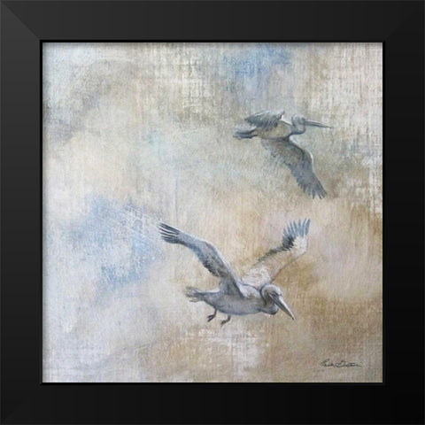 Coastal Birds II Black Modern Wood Framed Art Print by Giltner, Paula
