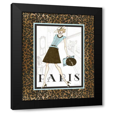 City Girl II Black Modern Wood Framed Art Print with Double Matting by Guinn, Katie