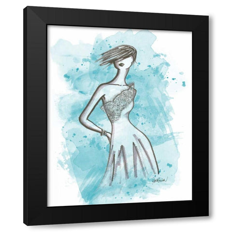 From the Runway I Black Modern Wood Framed Art Print by Guinn, Katie