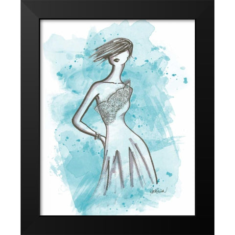 From the Runway I Black Modern Wood Framed Art Print by Guinn, Katie