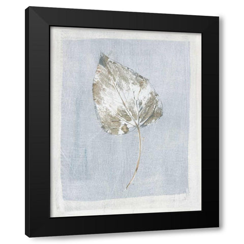 Winter Leaf II Black Modern Wood Framed Art Print with Double Matting by Hargittai, Paul