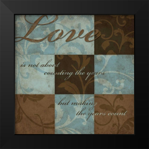 Love Black Modern Wood Framed Art Print by Harbick, N