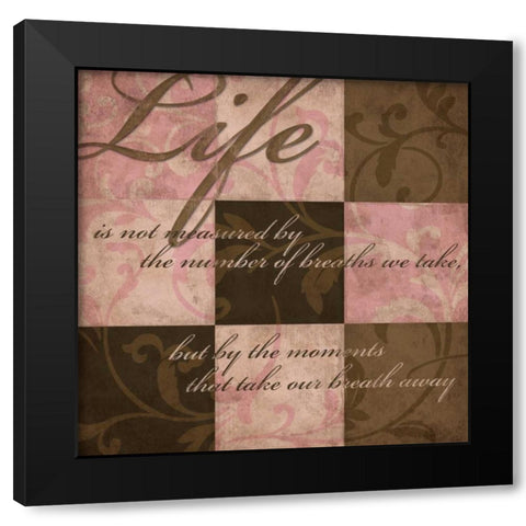 Life in Pink Black Modern Wood Framed Art Print by Harbick, N