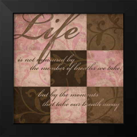 Life in Pink Black Modern Wood Framed Art Print by Harbick, N