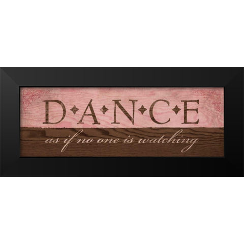 Dance in Pink Black Modern Wood Framed Art Print by Harbick, N