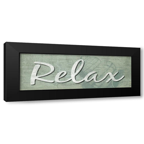 Relax Black Modern Wood Framed Art Print with Double Matting by Harbick, N