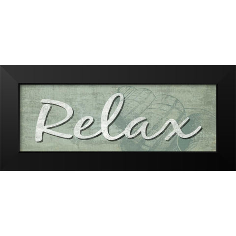 Relax Black Modern Wood Framed Art Print by Harbick, N