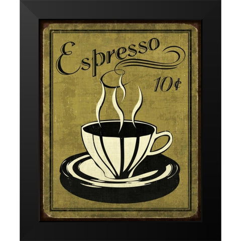 Retro Coffee II Black Modern Wood Framed Art Print by Harbick, N