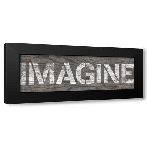 Imagine Black Modern Wood Framed Art Print by Harbick, N