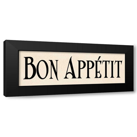 Bon Appetit I Black Modern Wood Framed Art Print by Harbick, N