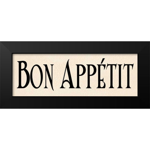 Bon Appetit I Black Modern Wood Framed Art Print by Harbick, N