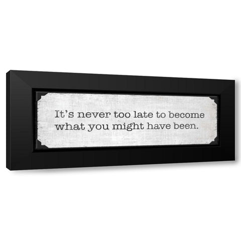 Never Too Late Black Modern Wood Framed Art Print with Double Matting by Harbick, N