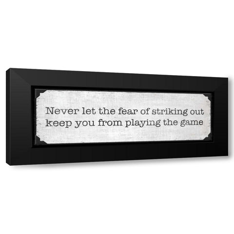 Playing the Game Black Modern Wood Framed Art Print with Double Matting by Harbick, N