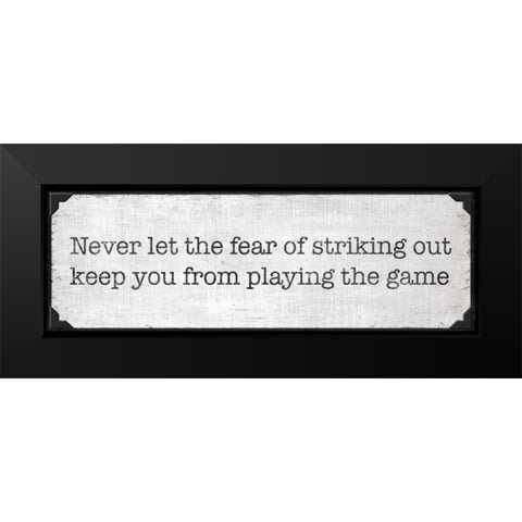 Playing the Game Black Modern Wood Framed Art Print by Harbick, N