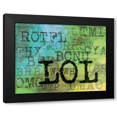 Text Logic I Black Modern Wood Framed Art Print with Double Matting by Harbick, N