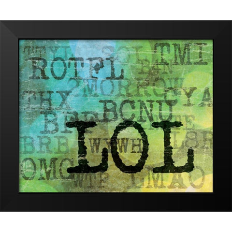 Text Logic I Black Modern Wood Framed Art Print by Harbick, N