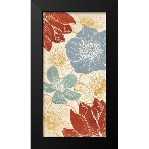 Vintage Flowers I Black Modern Wood Framed Art Print by Harbick, N