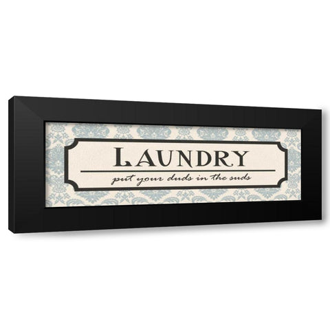 Laundry Suds Black Modern Wood Framed Art Print by Harbick, N