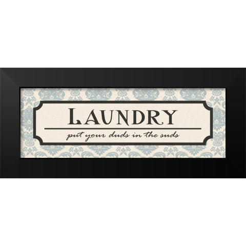Laundry Suds Black Modern Wood Framed Art Print by Harbick, N