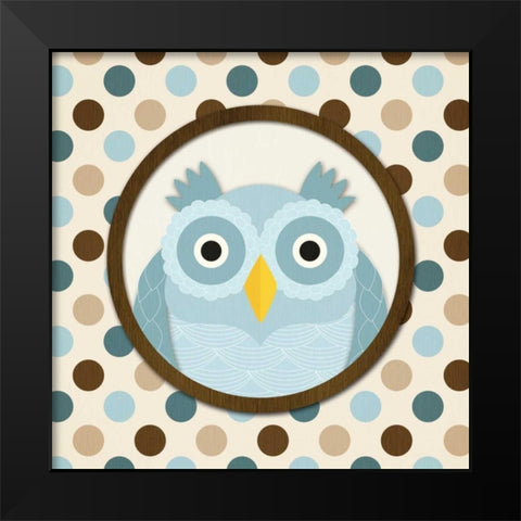O is for Owl I Black Modern Wood Framed Art Print by Harbick, N