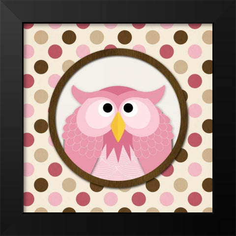 O is for Owl II Black Modern Wood Framed Art Print by Harbick, N