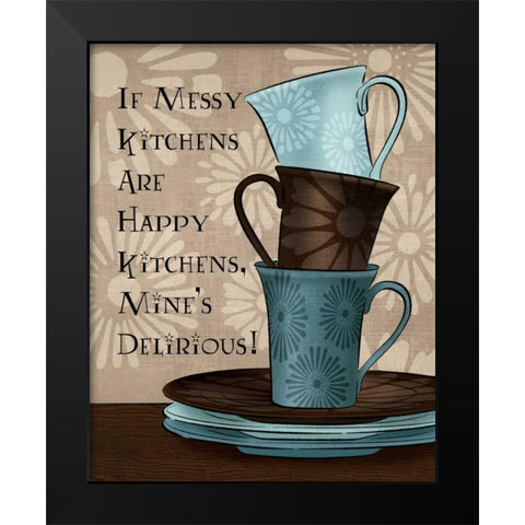 In the Kitchen I Black Modern Wood Framed Art Print by Harbick, N