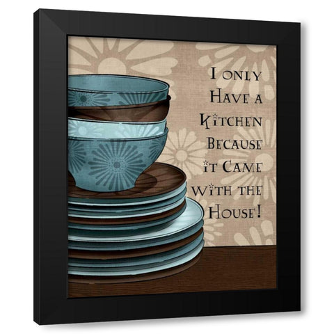 In the Kitchen II Black Modern Wood Framed Art Print with Double Matting by Harbick, N