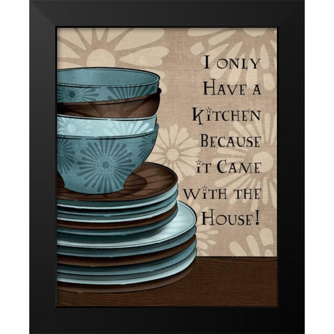In the Kitchen II Black Modern Wood Framed Art Print by Harbick, N