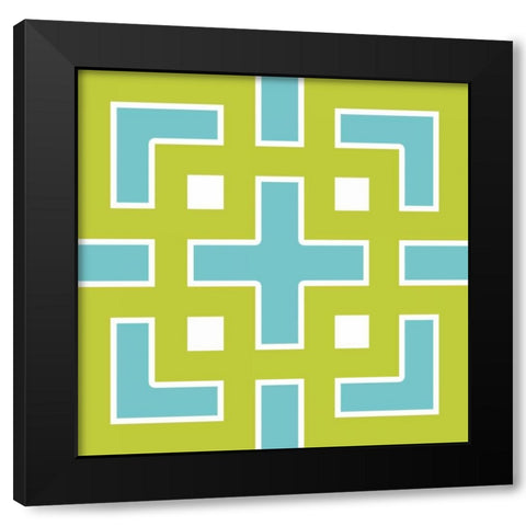 Graphic Pattern III Black Modern Wood Framed Art Print by Harbick, N