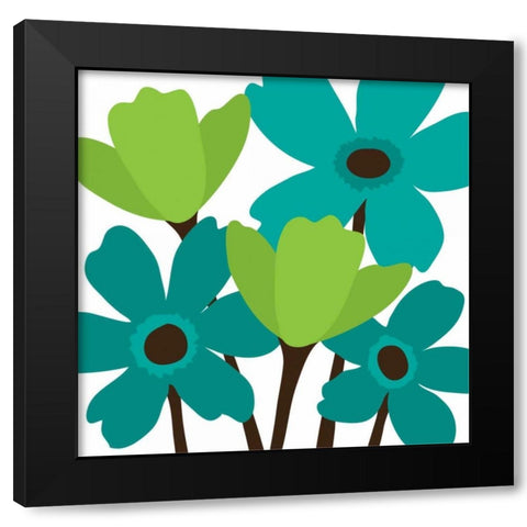 Spring Bouquet II Black Modern Wood Framed Art Print by Harbick, N
