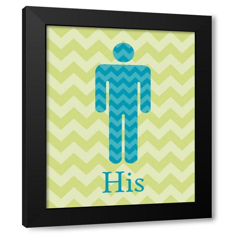 His Black Modern Wood Framed Art Print with Double Matting by Harbick, N