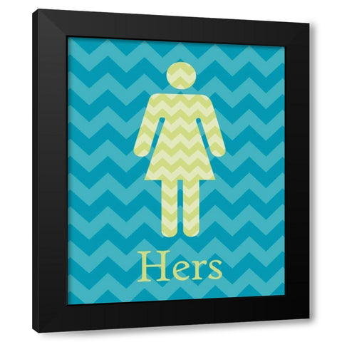 Hers Black Modern Wood Framed Art Print by Harbick, N