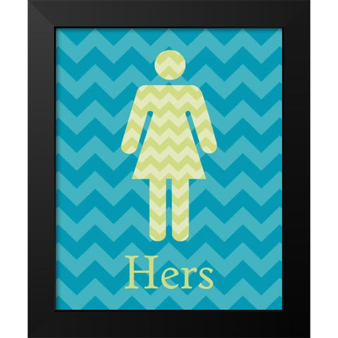 Hers Black Modern Wood Framed Art Print by Harbick, N
