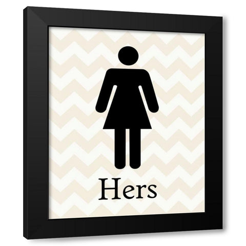 Hers Classic Black Modern Wood Framed Art Print by Harbick, N