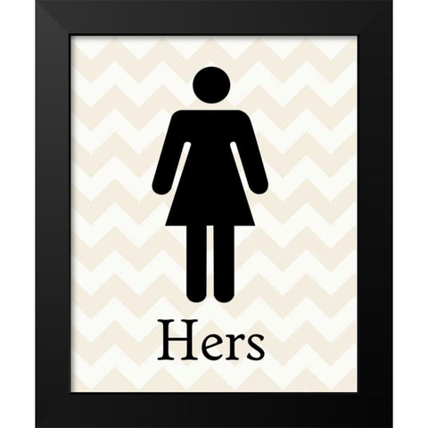 Hers Classic Black Modern Wood Framed Art Print by Harbick, N