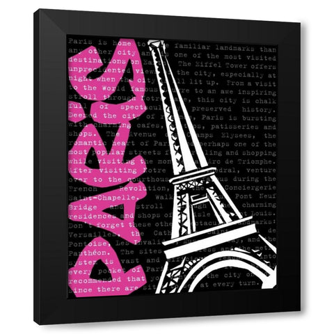 Travel Graffiti I Black Modern Wood Framed Art Print with Double Matting by Harbick, N