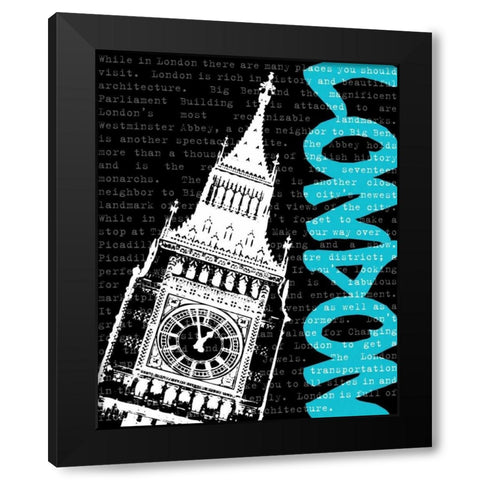 Travel Graffiti II Black Modern Wood Framed Art Print by Harbick, N