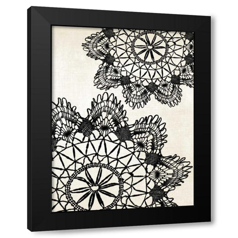Doilies I Black Modern Wood Framed Art Print with Double Matting by Harbick, N