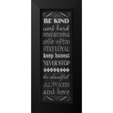 Rules for Life I Black Modern Wood Framed Art Print by Harbick, N