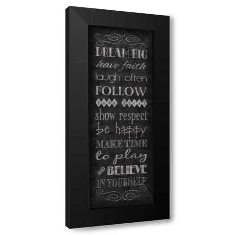 Rules for Life II Black Modern Wood Framed Art Print with Double Matting by Harbick, N