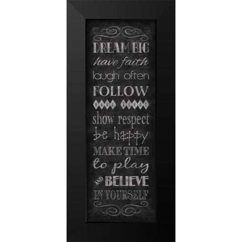 Rules for Life II Black Modern Wood Framed Art Print by Harbick, N