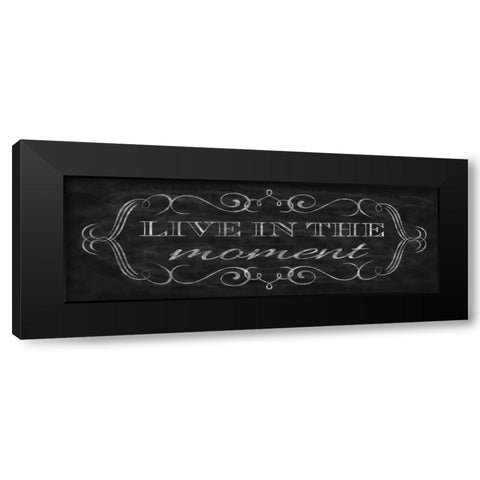Live in the Moment Black Modern Wood Framed Art Print with Double Matting by Harbick, N