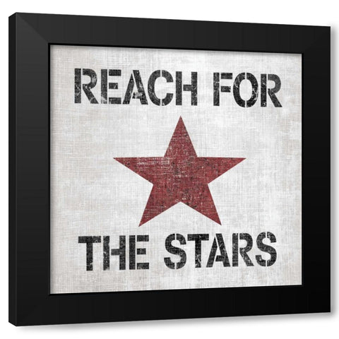Reach for Stars Sq Black Modern Wood Framed Art Print by Harbick, N