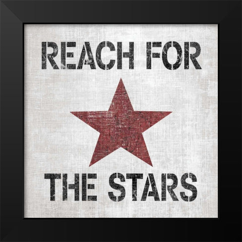 Reach for Stars Sq Black Modern Wood Framed Art Print by Harbick, N