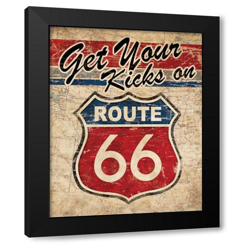 Route 66 II Black Modern Wood Framed Art Print by Harbick, N