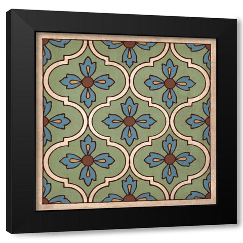 Tile Pattern I Black Modern Wood Framed Art Print by Harbick, N