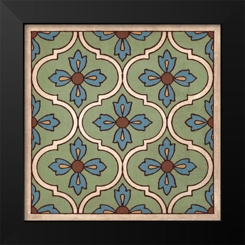 Tile Pattern I Black Modern Wood Framed Art Print by Harbick, N