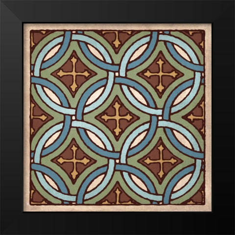 Tile Pattern IV Black Modern Wood Framed Art Print by Harbick, N