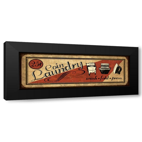 Coin Laundry Black Modern Wood Framed Art Print by Harbick, N