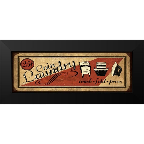 Coin Laundry Black Modern Wood Framed Art Print by Harbick, N